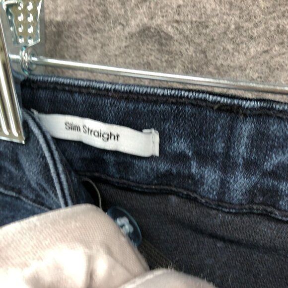 Calvin Klein Youth Boys 16 Slim Straight Jeans Dark Wash Blue Stretch Adjustable - Picture 7 of 13